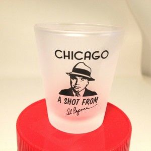 Vintage Chicago Shot Glass A Shot From Al Capone Souvenir